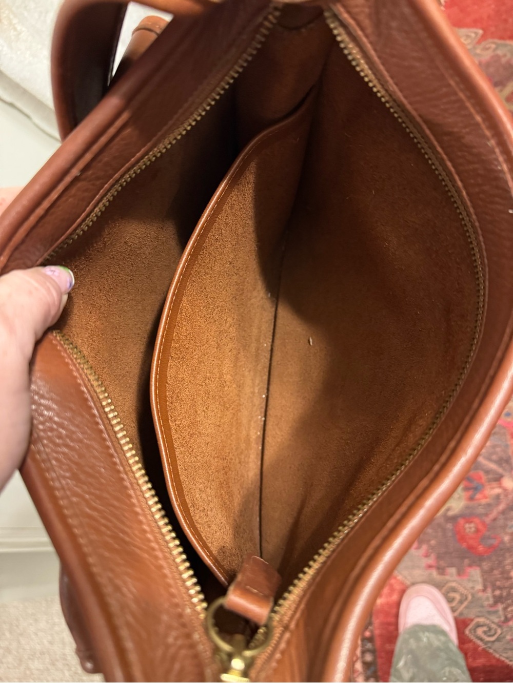 Coach 9980 Taft Bag Brown Leather Shoulder Bag with Turn-Lock - Picture 4 of 11